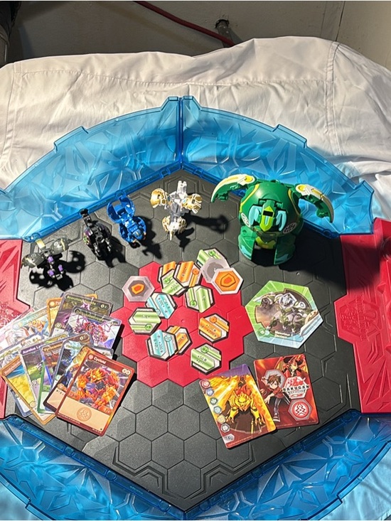 Other - Bakugan Toy Arena Set with Blue Playring and Accessories